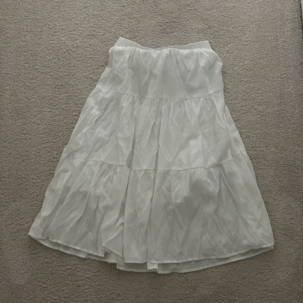 LAST CALL GONE TMRW!! white tiered maxi skirt